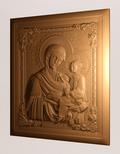 3D вид иконы «Тихвинская икона Божией Матери» под заказ - фото.№4