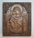 Резная икона «Феодоровская икона Божией Матери» из дуба(арт.И-00013) - уменьшенное фото.№2