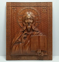 Резная икона «Господь Бог Вседержитель» из дуба(арт.И-00003) - уменьшенное фото.№1