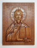Резная икона «Господь Бог Вседержитель» из дуба(арт.И-00003) - уменьшенное фото.№2