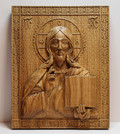 Резная икона «Господь Бог Вседержитель» из дуба(арт.И-00012) - уменьшенное фото.№1