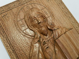 Резная икона «Господь Бог Вседержитель» из дуба(арт.И-00012) - уменьшенное фото.№13