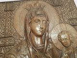 Резная икона «Иверская икона Божией Матери» из дуба(арт.И-00004) - уменьшенное фото.№12