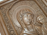 Резная икона «Казанская икона Божией Матери» из бука(арт.И-00001) - уменьшенное фото.№11