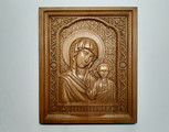 Резная икона «Казанская икона Божией Матери» из бука(арт.И-00001) - уменьшенное фото.№4