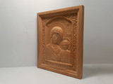 Резная икона «Казанская икона Божией Матери» из бука(арт.И-00011) - уменьшенное фото.№5