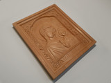 Резная икона «Казанская икона Божией Матери» из бука(арт.И-00011) - уменьшенное фото.№6