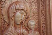Резная икона «Казанская икона Божией Матери» из дуба(арт.И-00043) - уменьшенное фото.№5