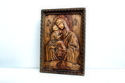 Резная икона «Почаевская икона Божией Матери» из дуба(арт.И-00035) - уменьшенное фото.№6