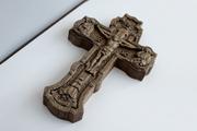 Резная икона «Крест - распятие Спасителя» из дуба(арт.И-00038) - уменьшенное фото.№4
