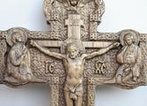 Резная икона «Крест - распятие Спасителя» из дуба(арт.И-00038) - уменьшенное фото.№5