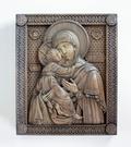 Резная икона «Владимирская икона Божией Матери» из дуба(арт.И-00037) - уменьшенное фото.№2