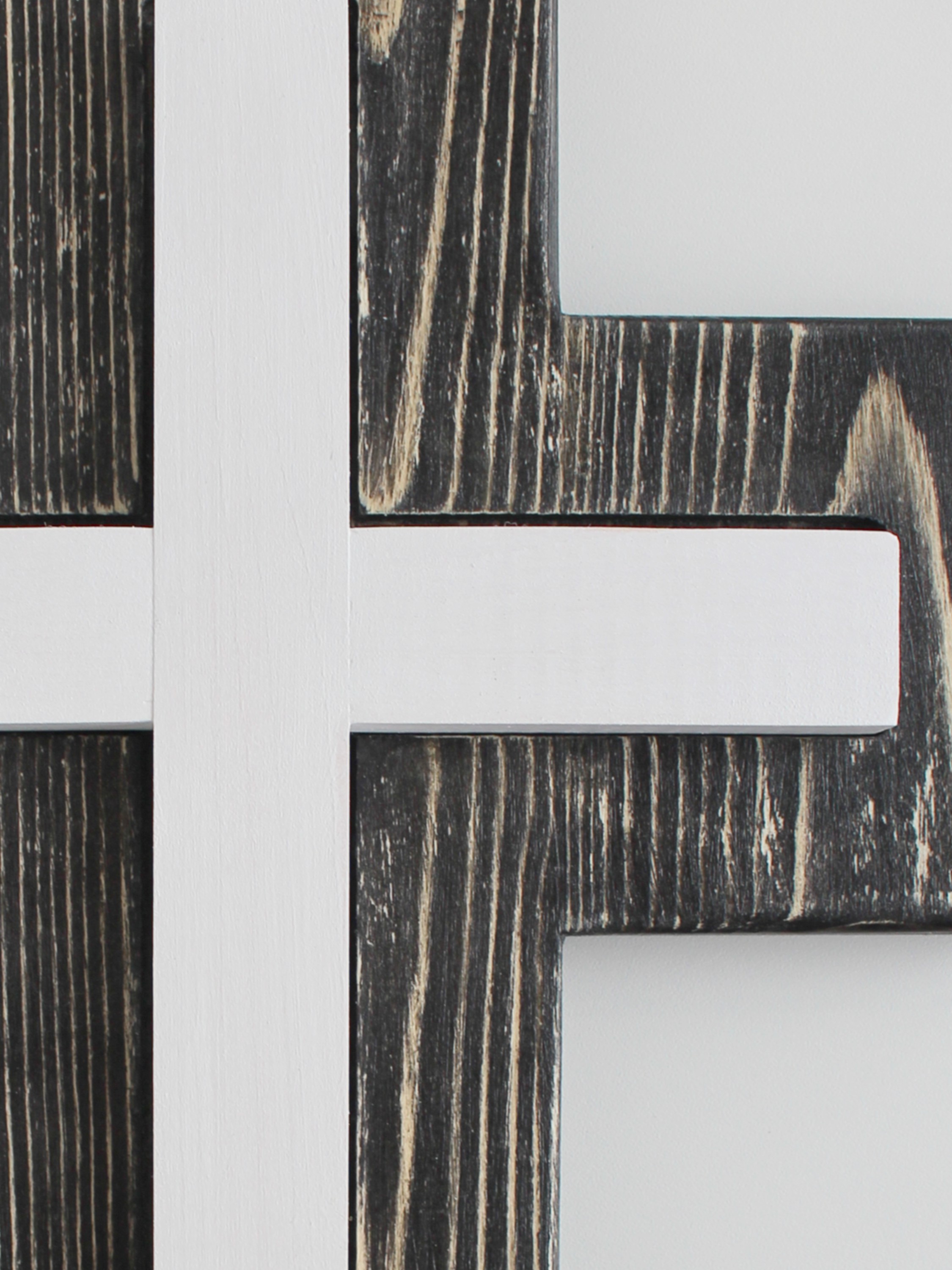 Крест настенный сдвоенный из дерева